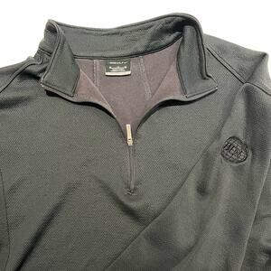Men Nike Golf Long Sleeve 1/4‎ Zip Pullover Jacket Size XL Black With Logo